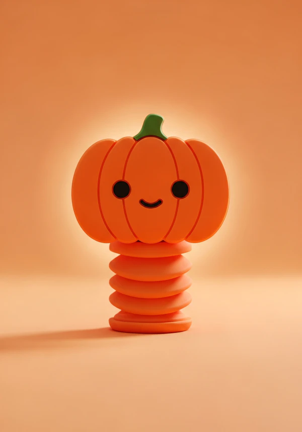 Cheerful Pumpkin Figure
