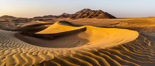 Desert Landscape with Sand Dunes