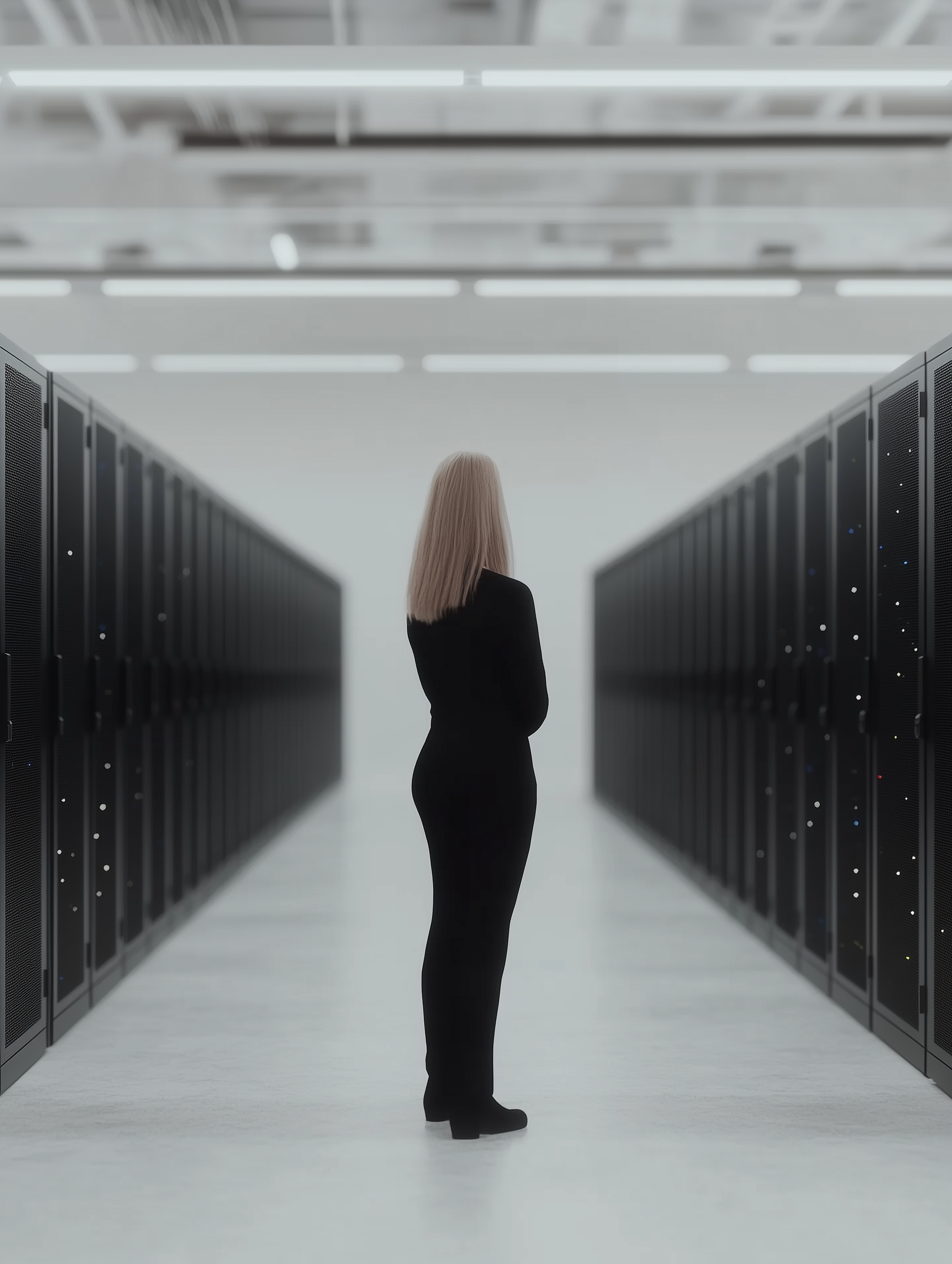 Woman in Data Center Photo on Lummi