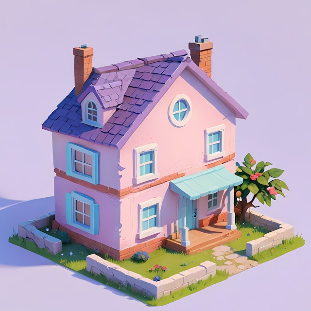 Whimsical Pastel House