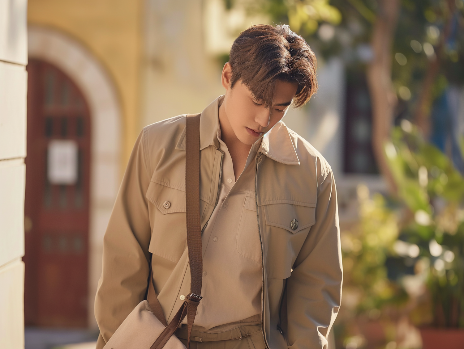 Contemplative Young Man in Stylish Attire