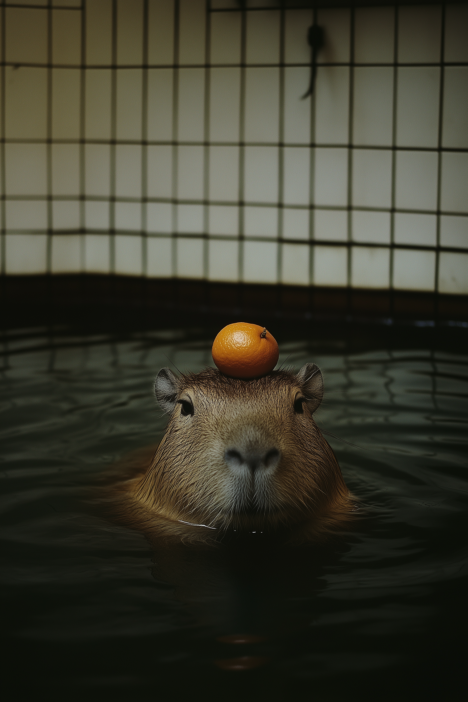 Capybara with Orange Hat