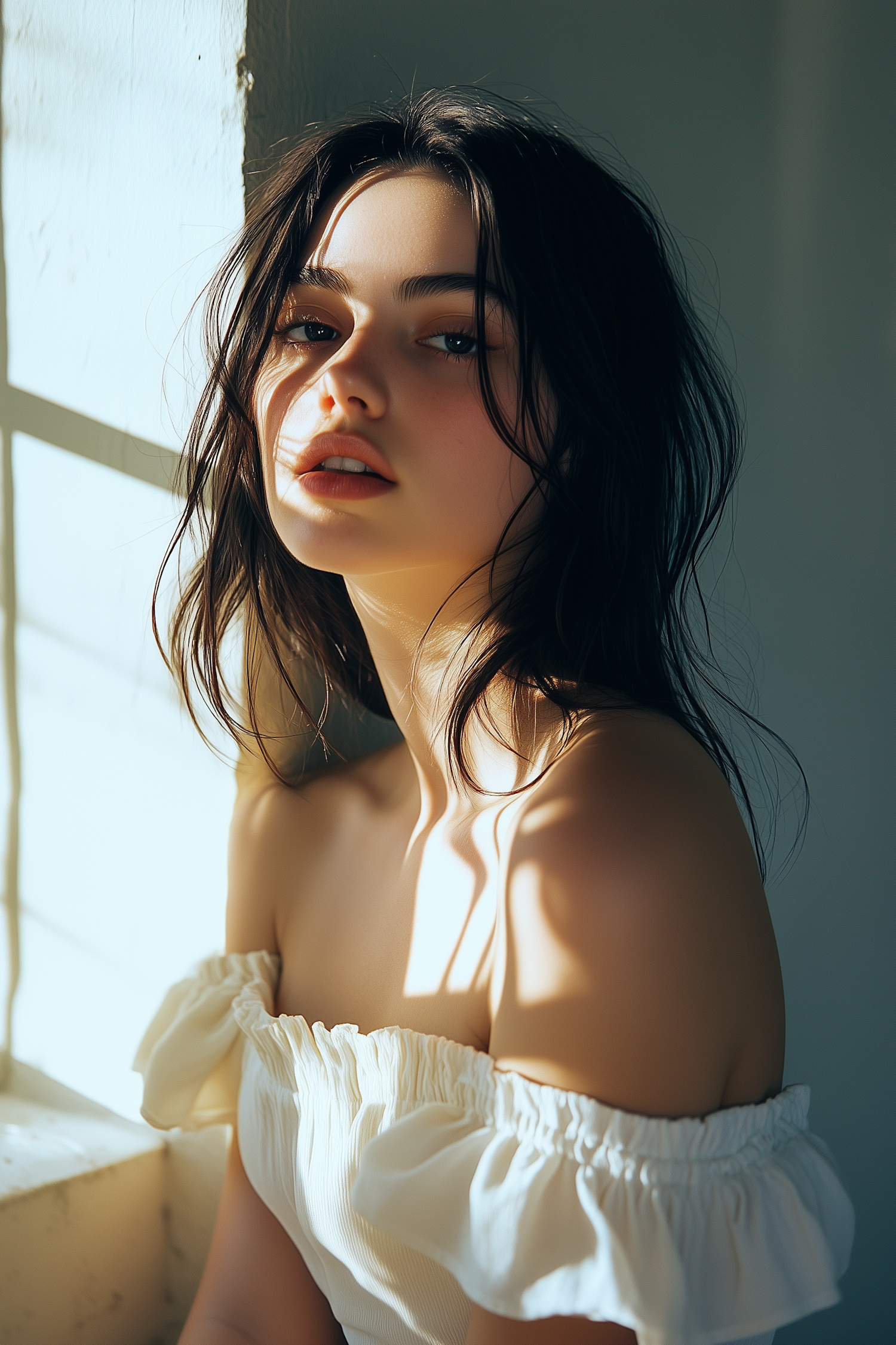 Contemplative Portrait of a Young Woman