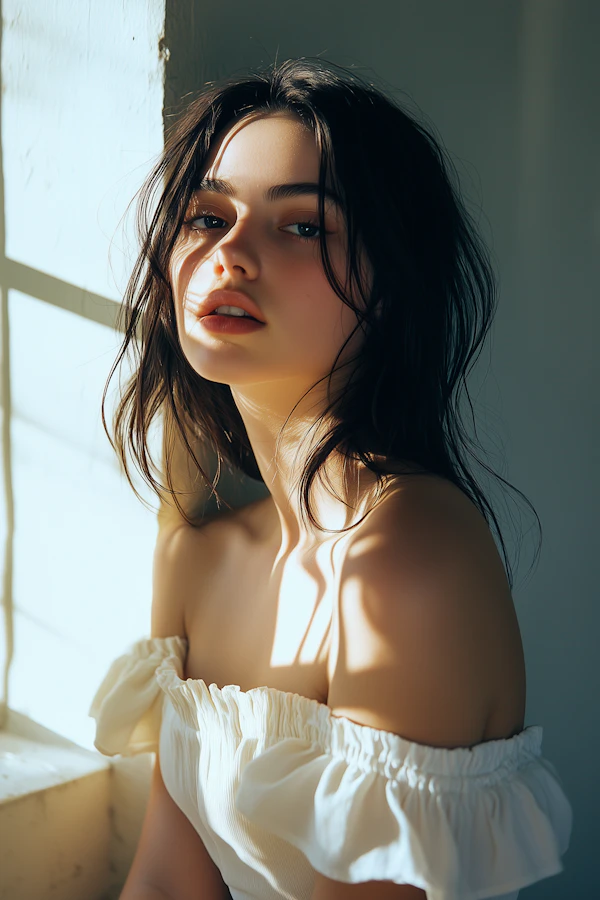 Contemplative Portrait of a Young Woman