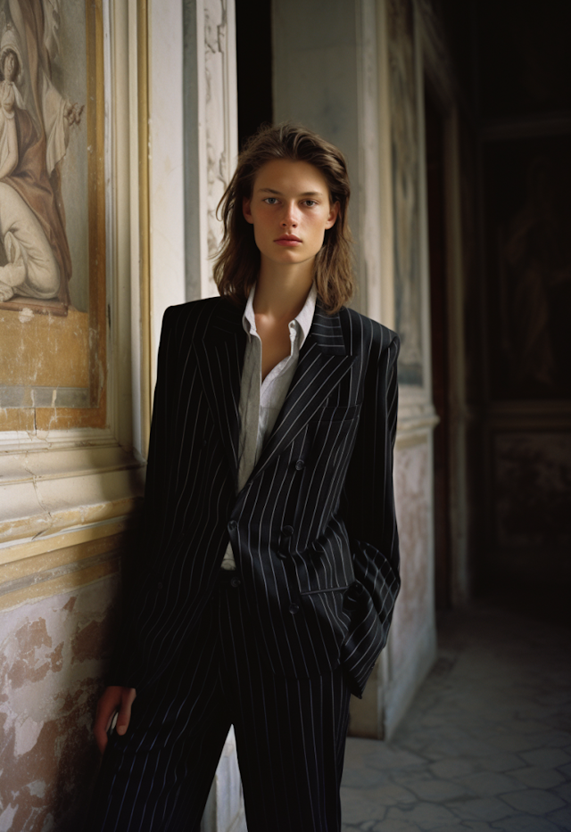 Timeless Elegance in Pinstripes