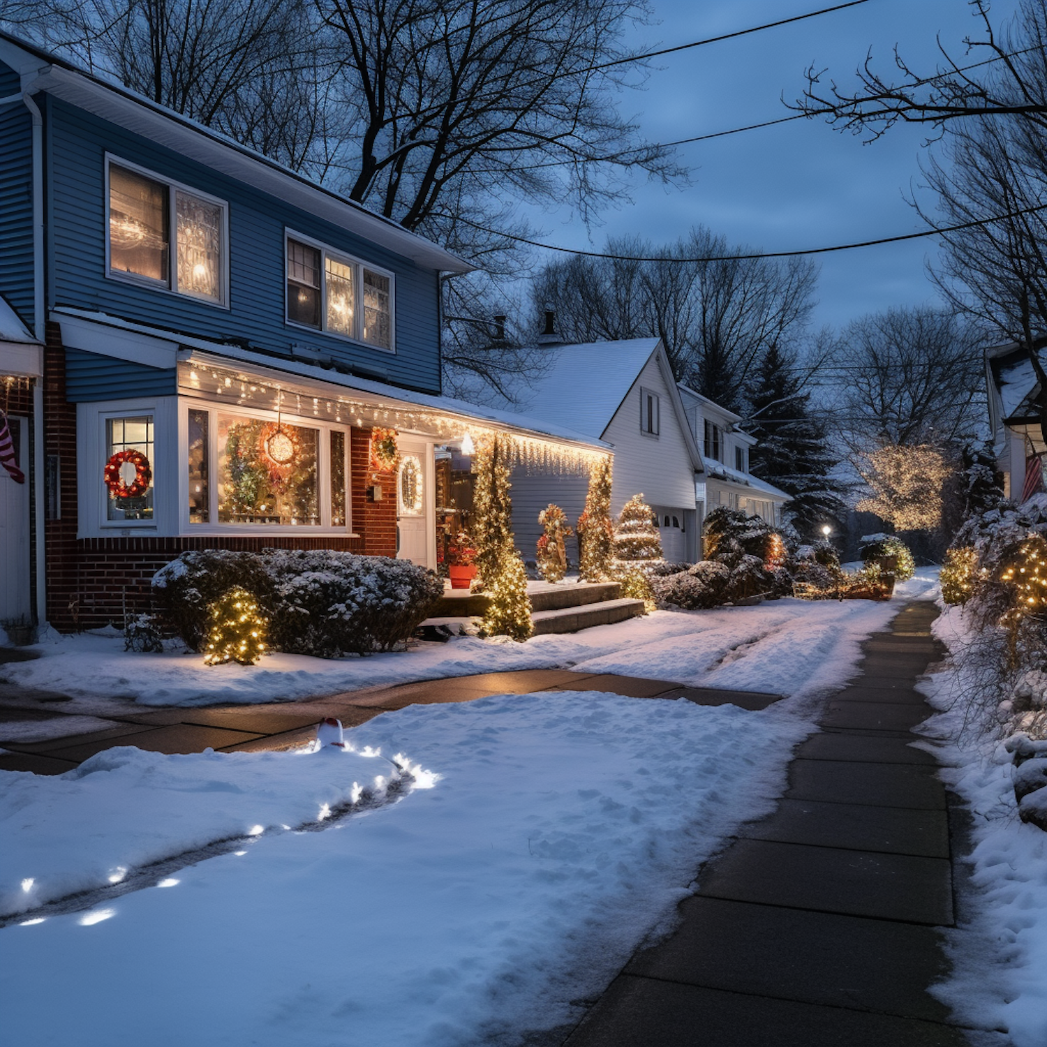 Festive Winter's Eve on Snowflake Lane