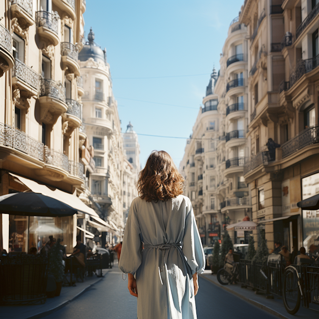 Sunlit Stroll in Elegant Azure