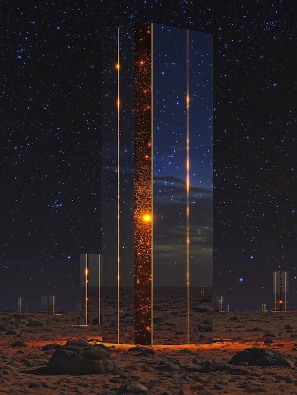 Futuristic Desert Monolith