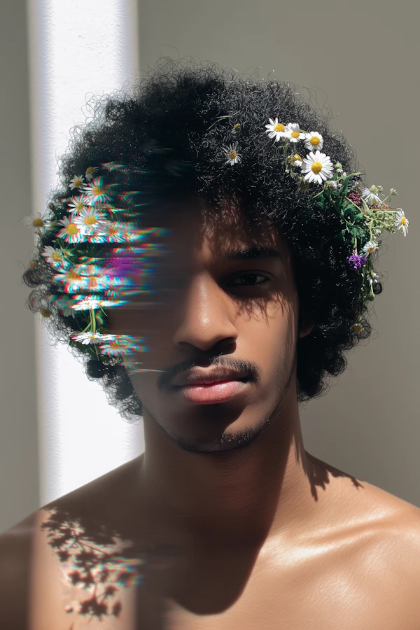 Floral Hair Close-Up
