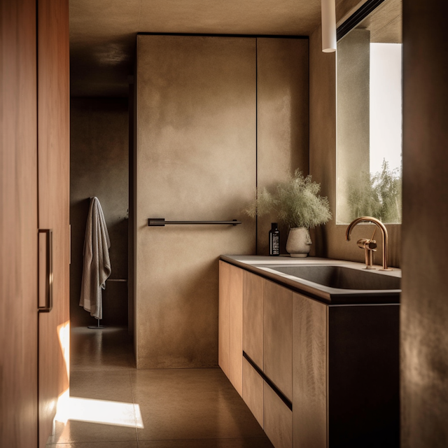 Elegant Bathroom with Nature-Inspired Design