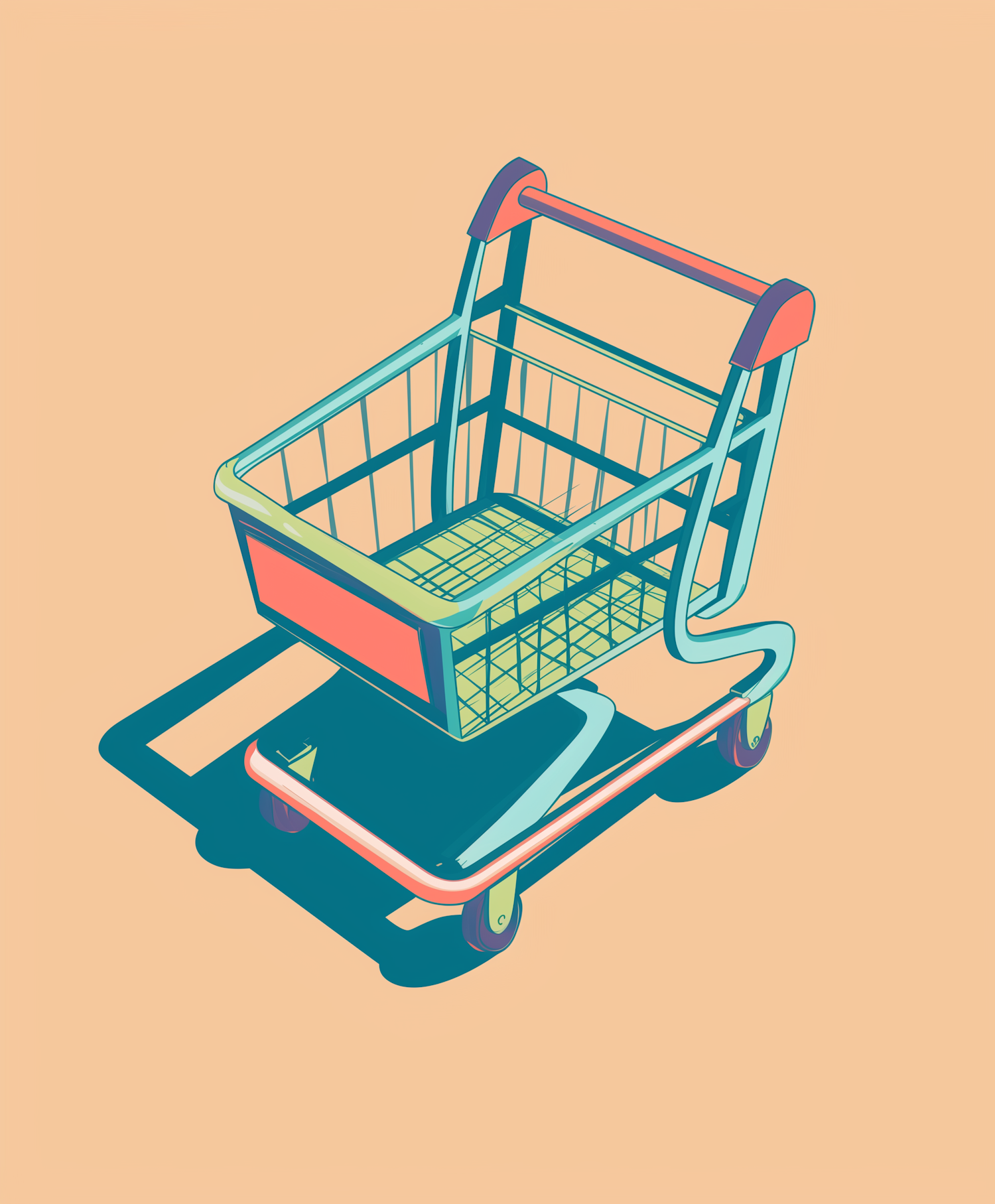 Stylized Shopping Cart