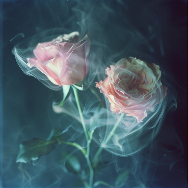 Ethereal Roses in Smoke