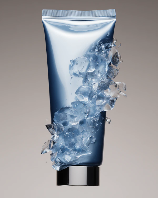 Frosty Blue Skincare Tube