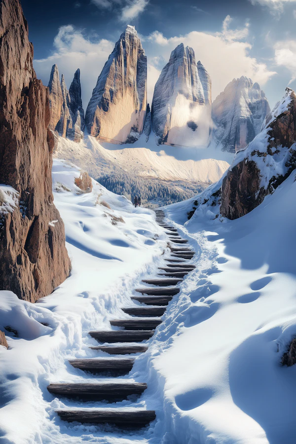 Winter Mountain Path