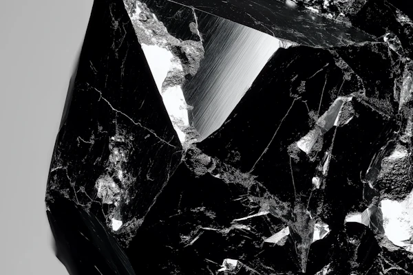 Black Crystalline Mineral