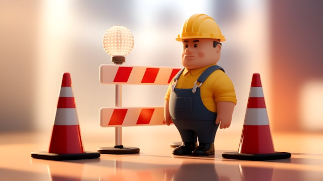 Cartoon Construction Worker