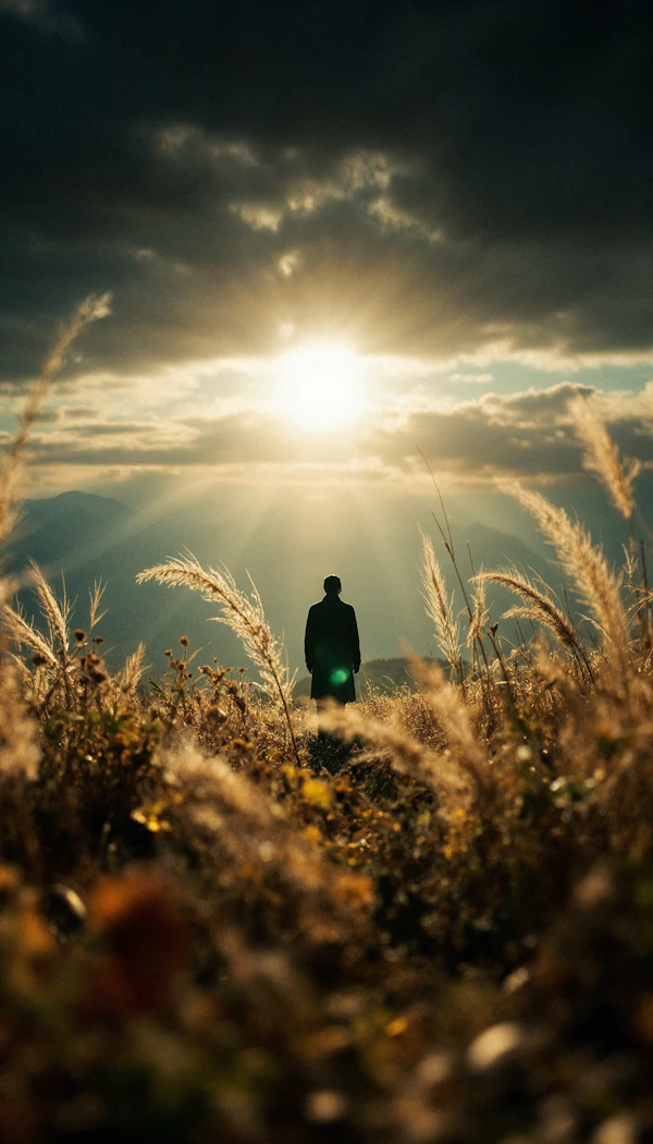 Contemplative Silhouette at Sunset
