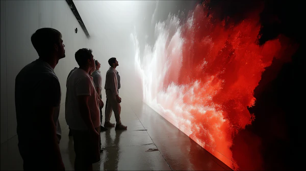 Men Viewing Digital Art