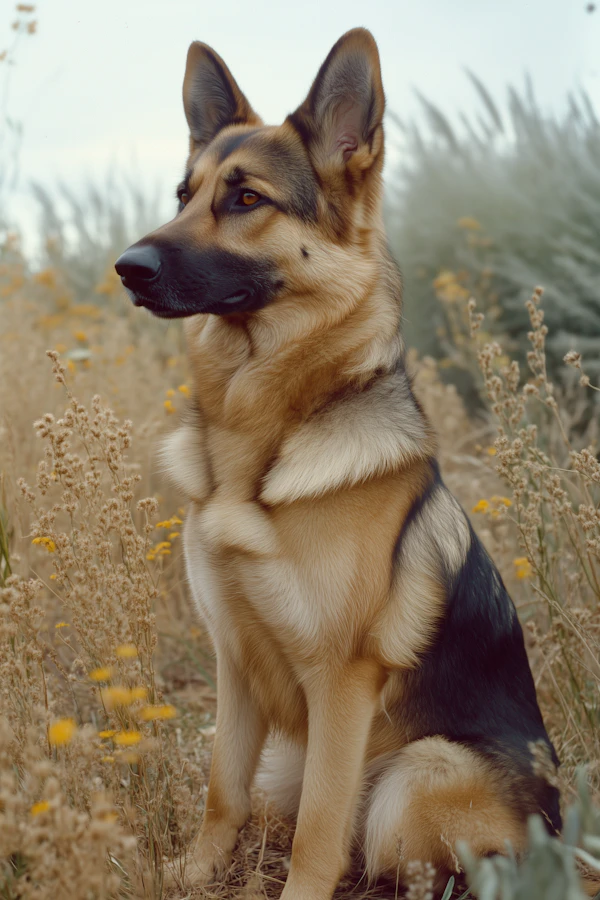 German Shepherd in Field