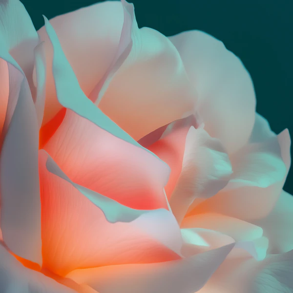 Glowing Rose Close-Up