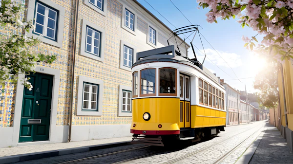 Vintage Tram in Lisbon