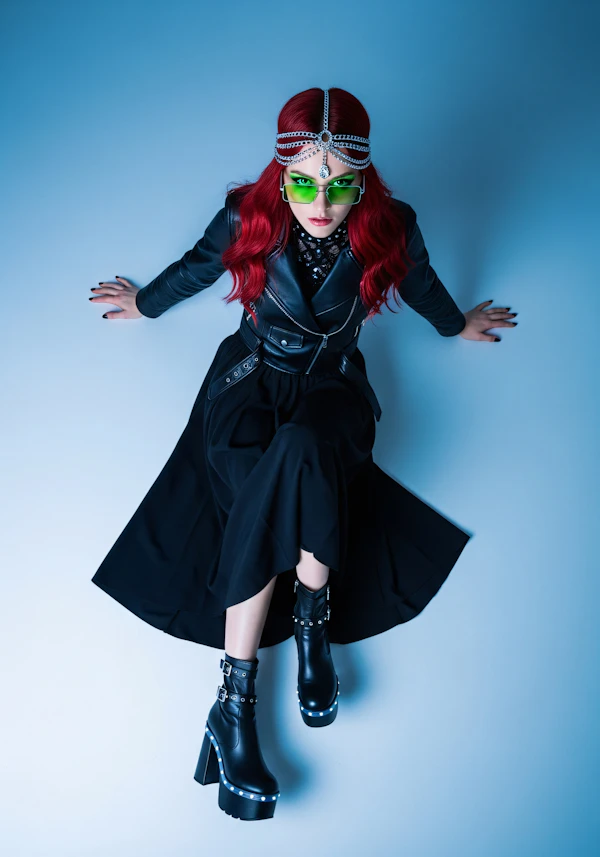 Stylish Red-Haired Portrait