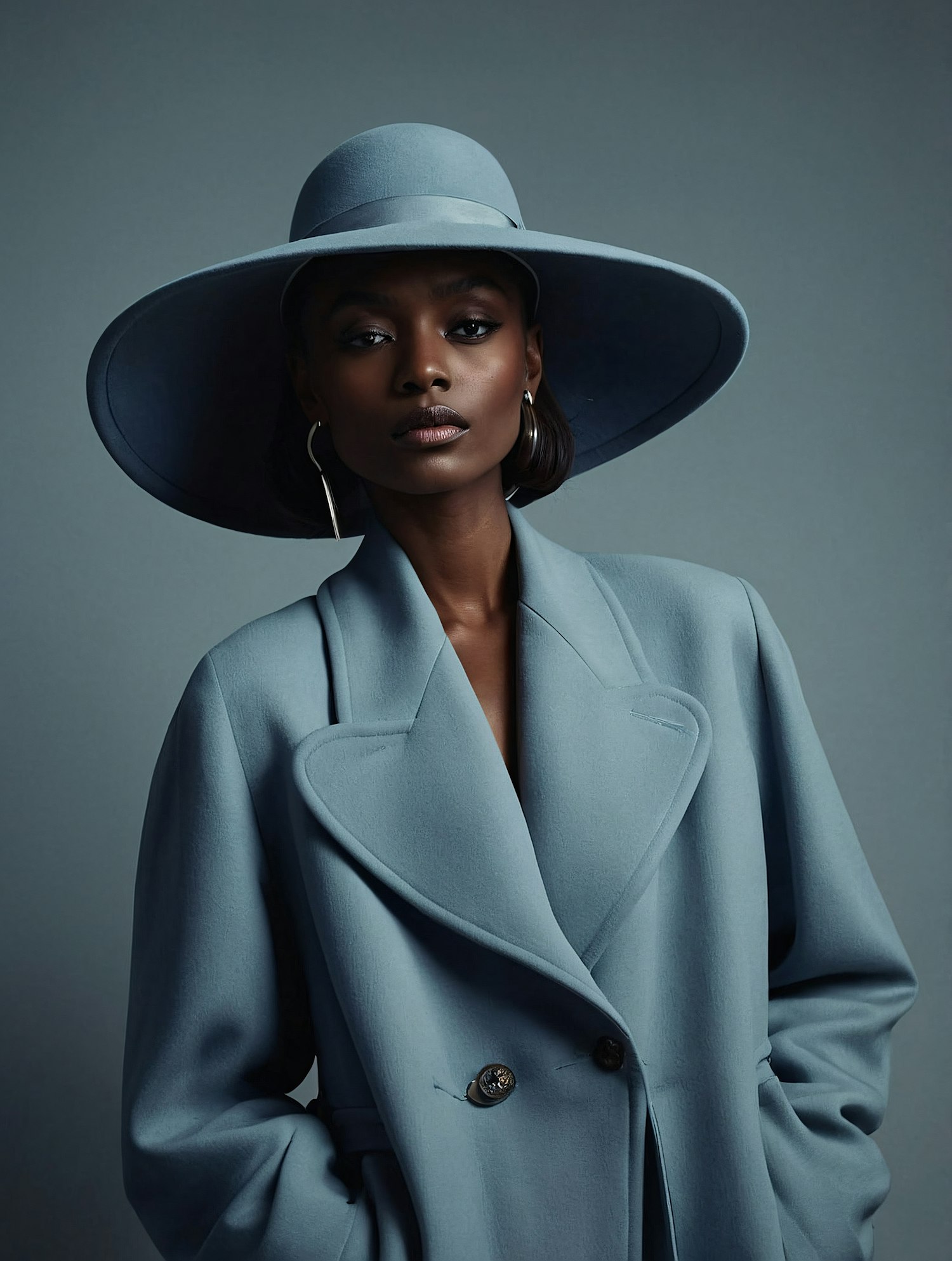 Elegant Woman in Blue