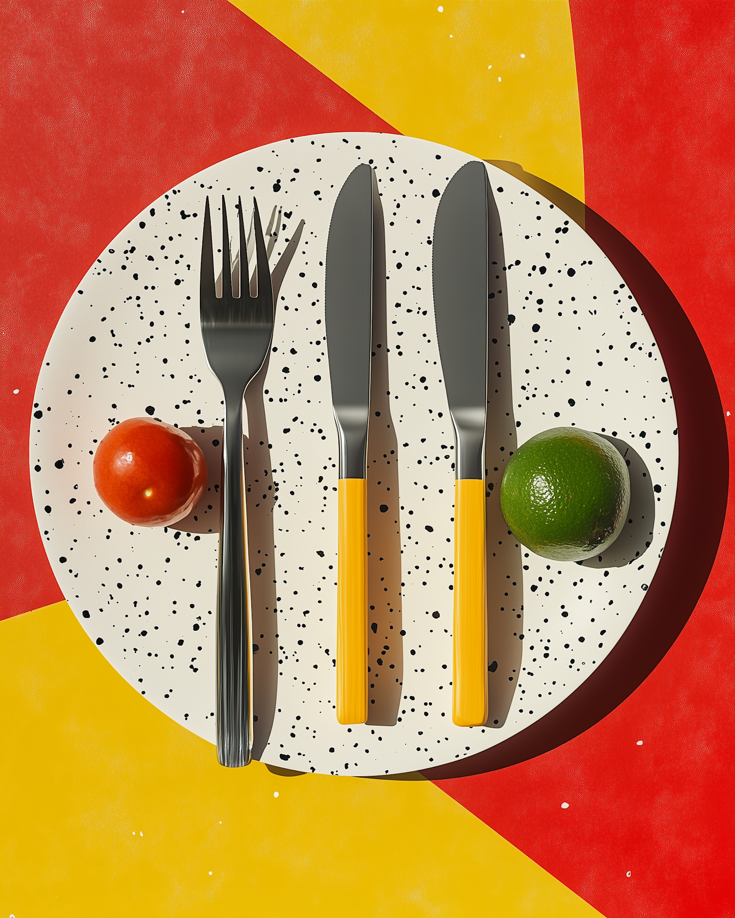 Colorful Cutlery Composition