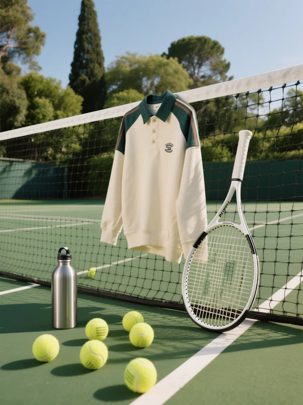 Tennis Court Scene