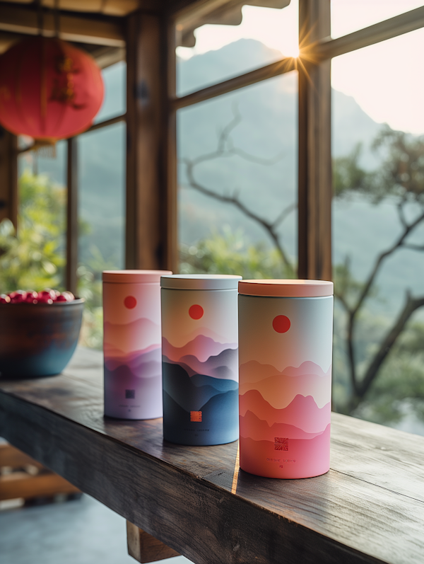 Serene Gradient Beverage Containers