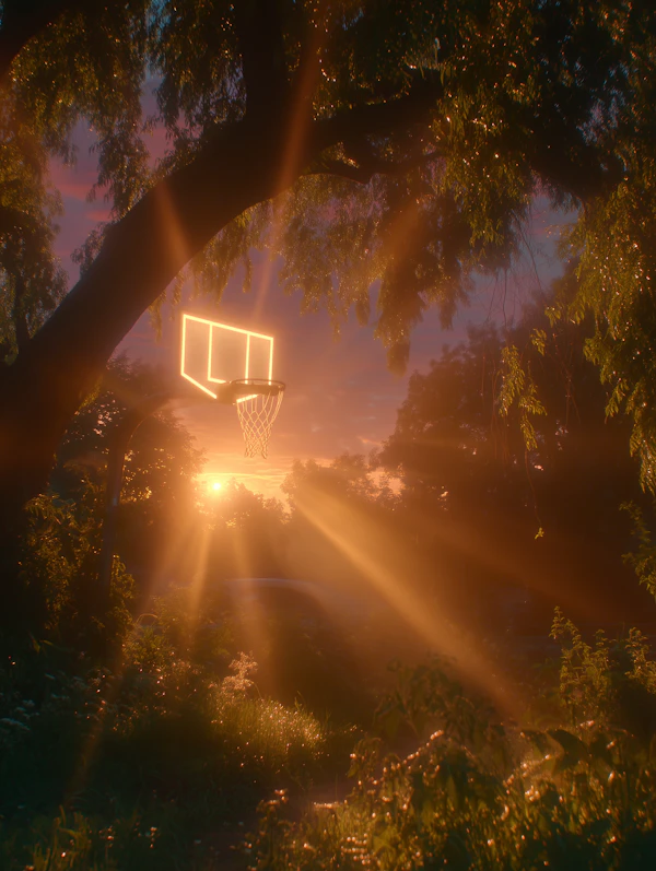 Sunset Basketball Hoop