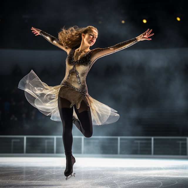 Elegant Ice Rink Performance