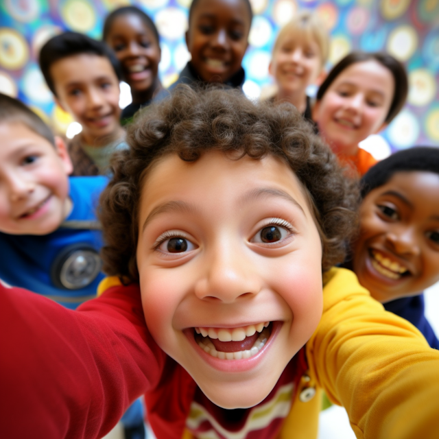 Joyful Diverse Friends' Selfie