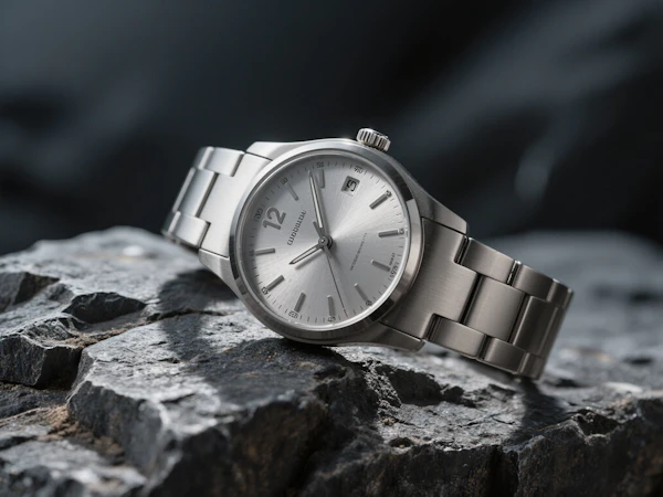 Silver Wristwatch Close-Up