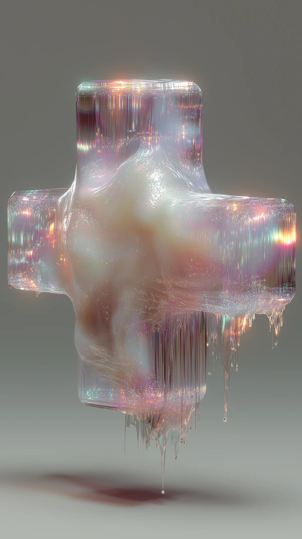 Iridescent Melting Cross