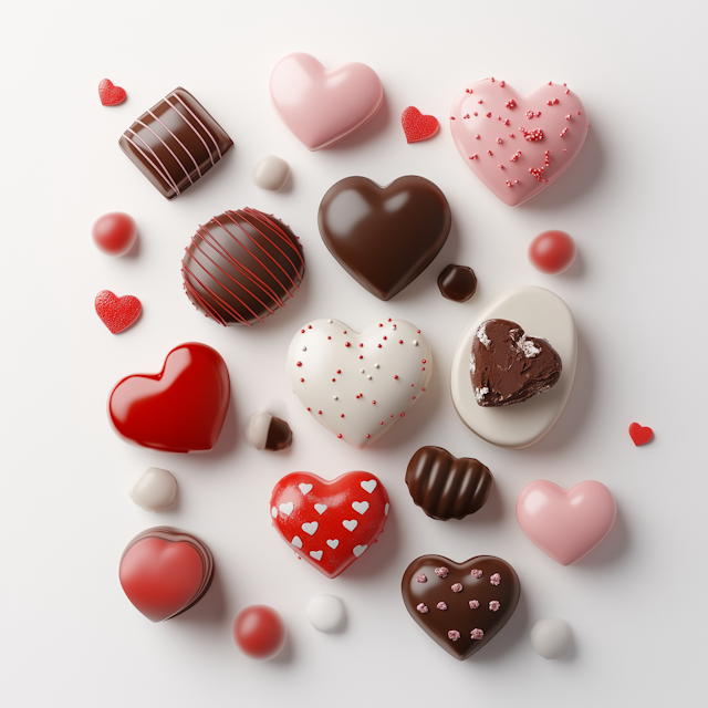 Heart-Shaped Chocolates and Candies