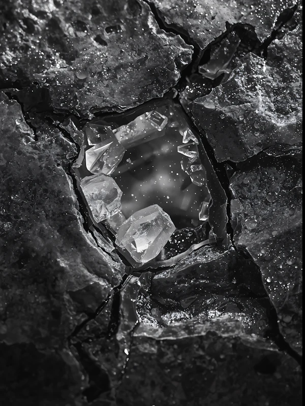 Crystalline Surface Close-Up