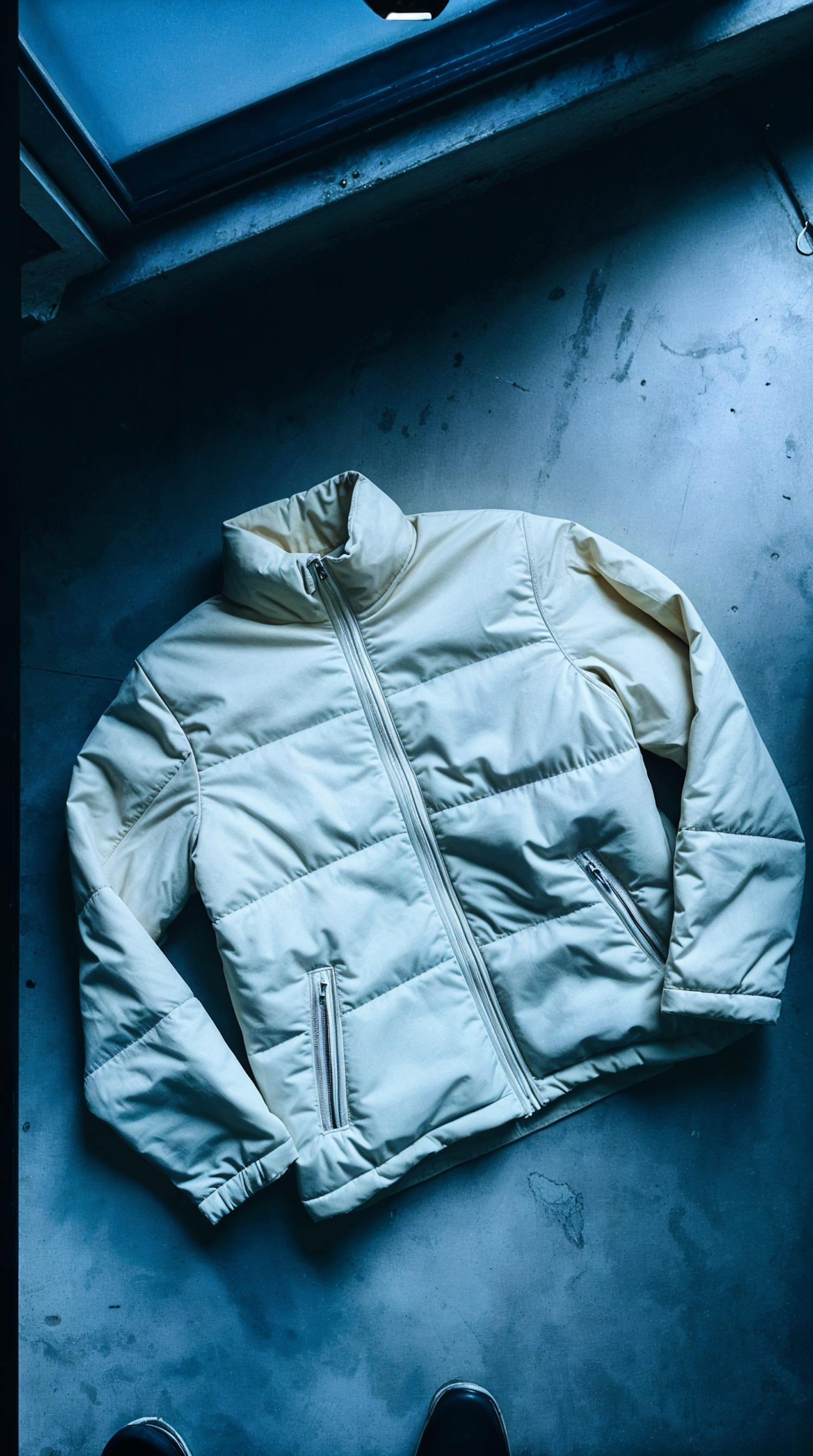 Cream Puffer Jacket Display