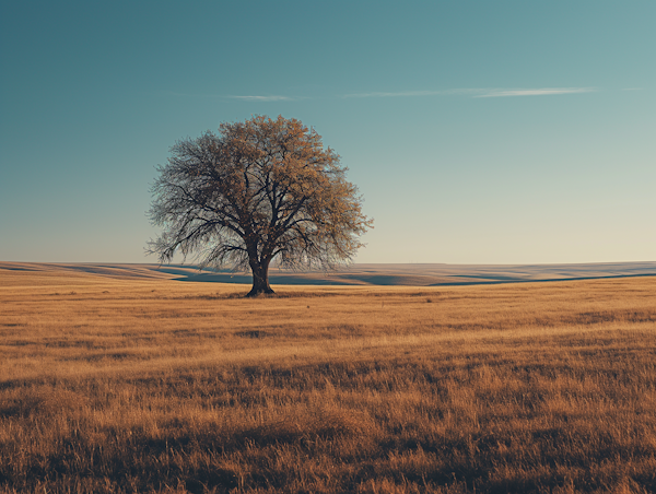 Solitary Tree in Serene Sunset