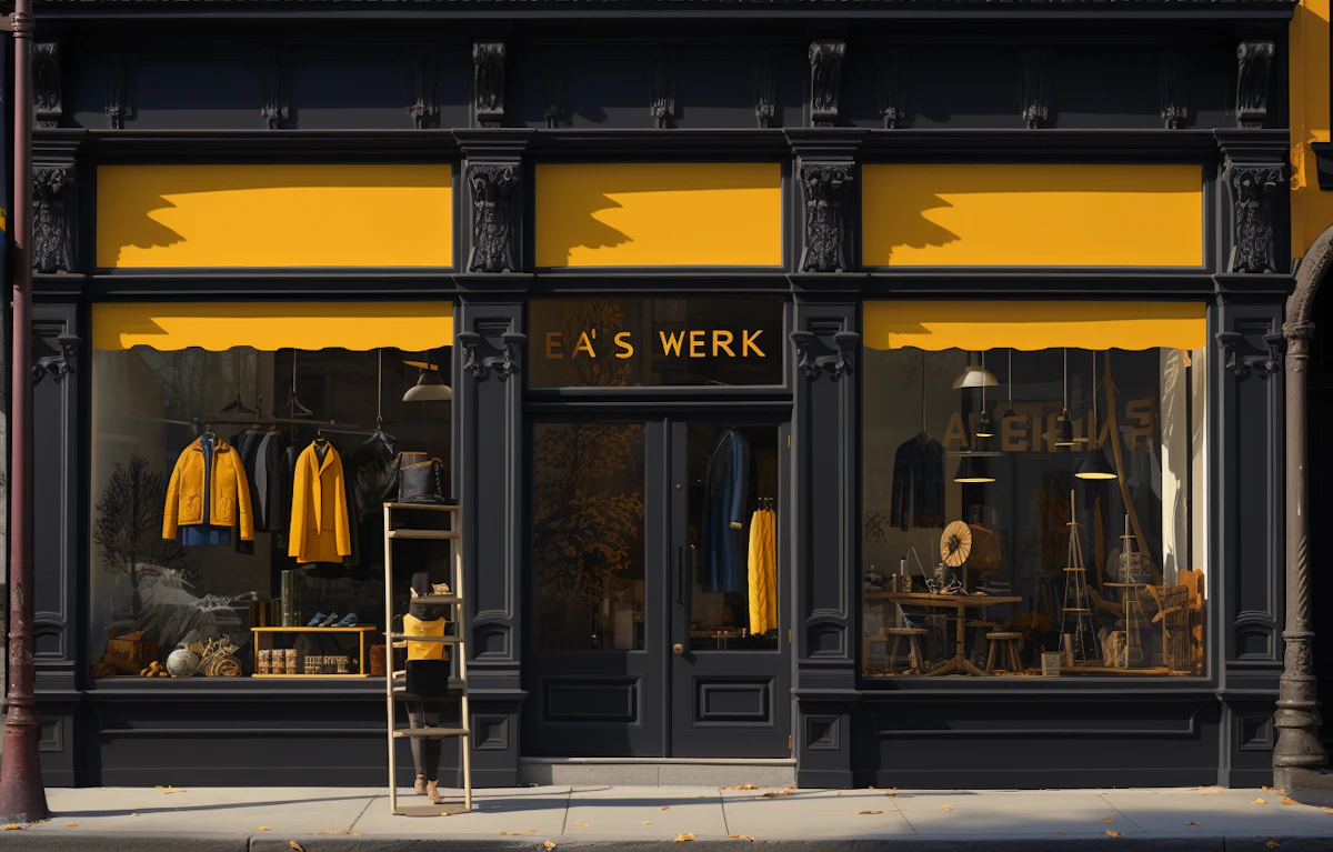 Boutique storefront facade