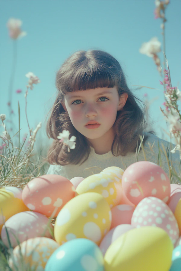 Girl with Pastel Eggs