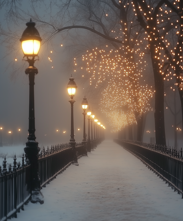 Serene Winter Pathway