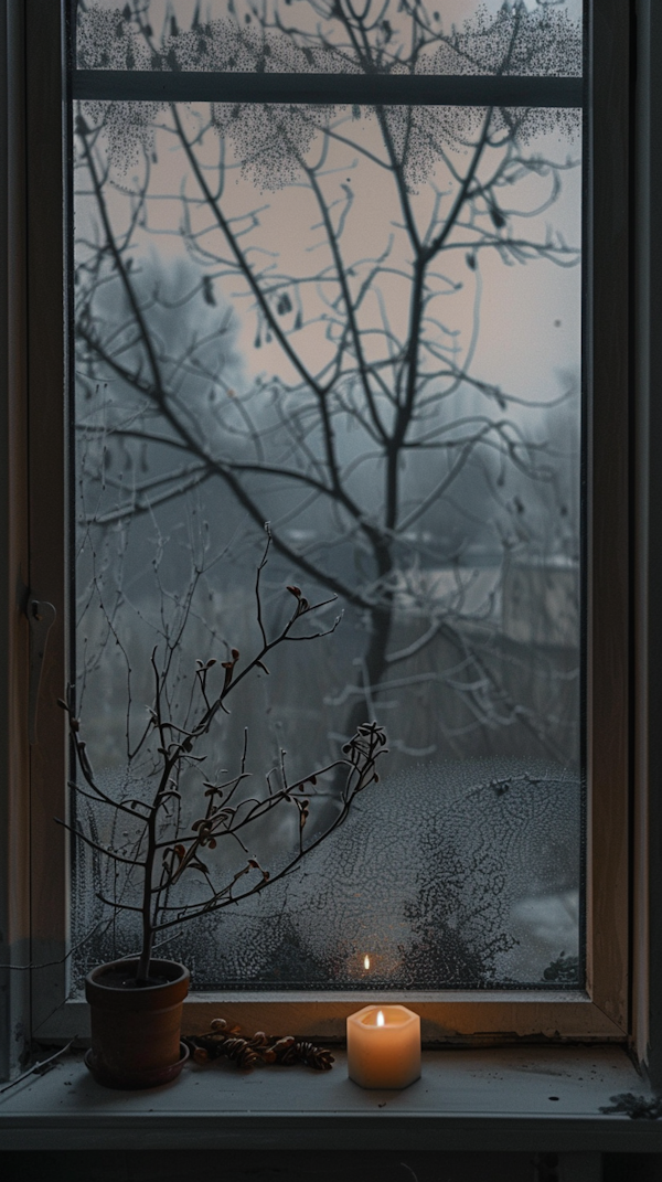 Cozy Winter Window Scene