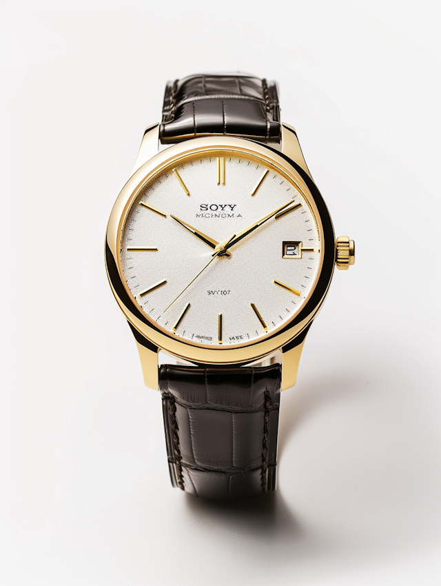 Elegant Gold-cased Wristwatch