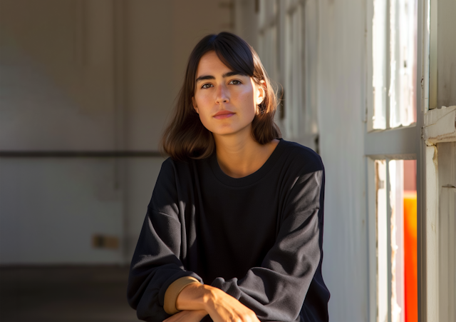 Serene Woman with Soft Gaze