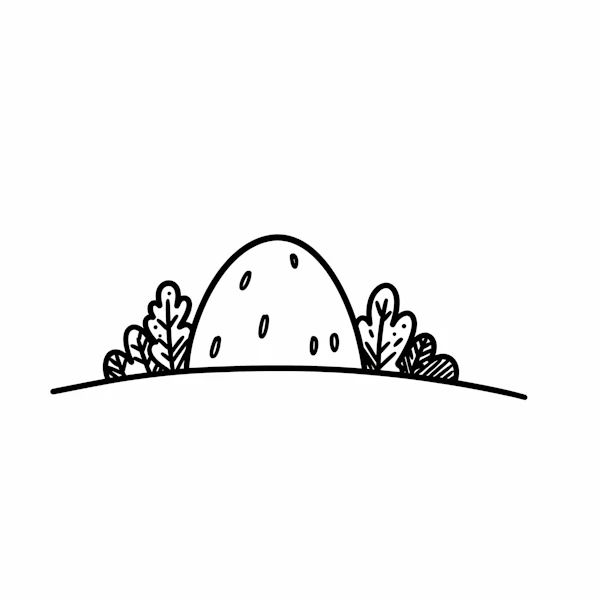 Minimalist Hill Drawing