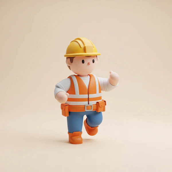 Cartoon Construction Worker