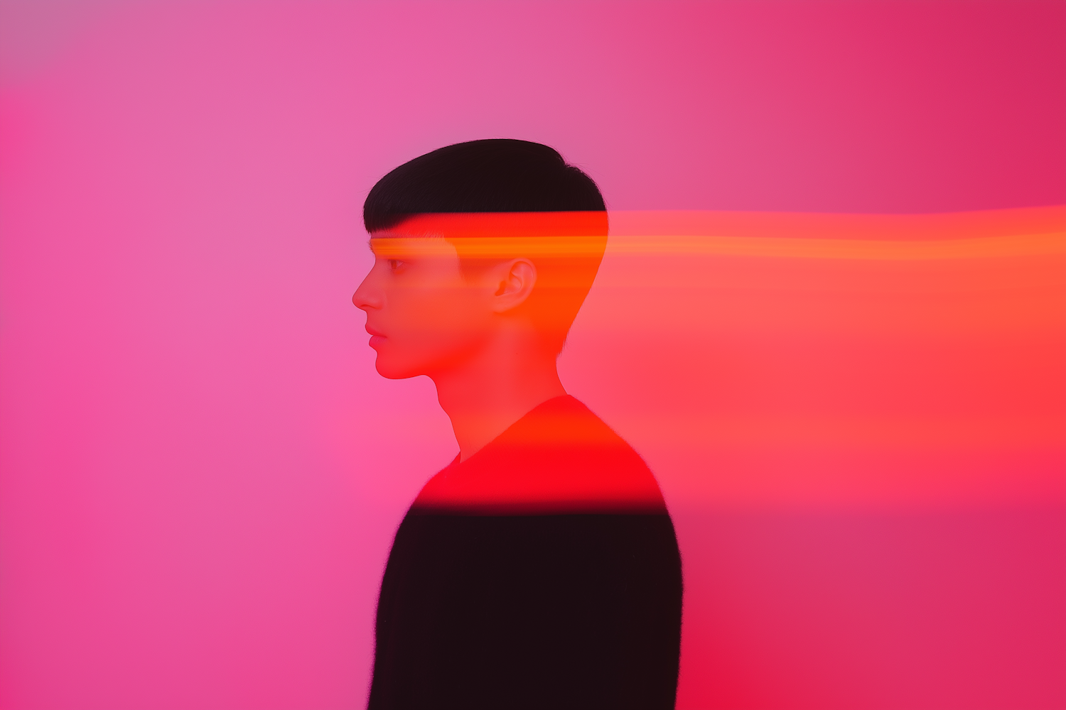 Profile with Light Streak