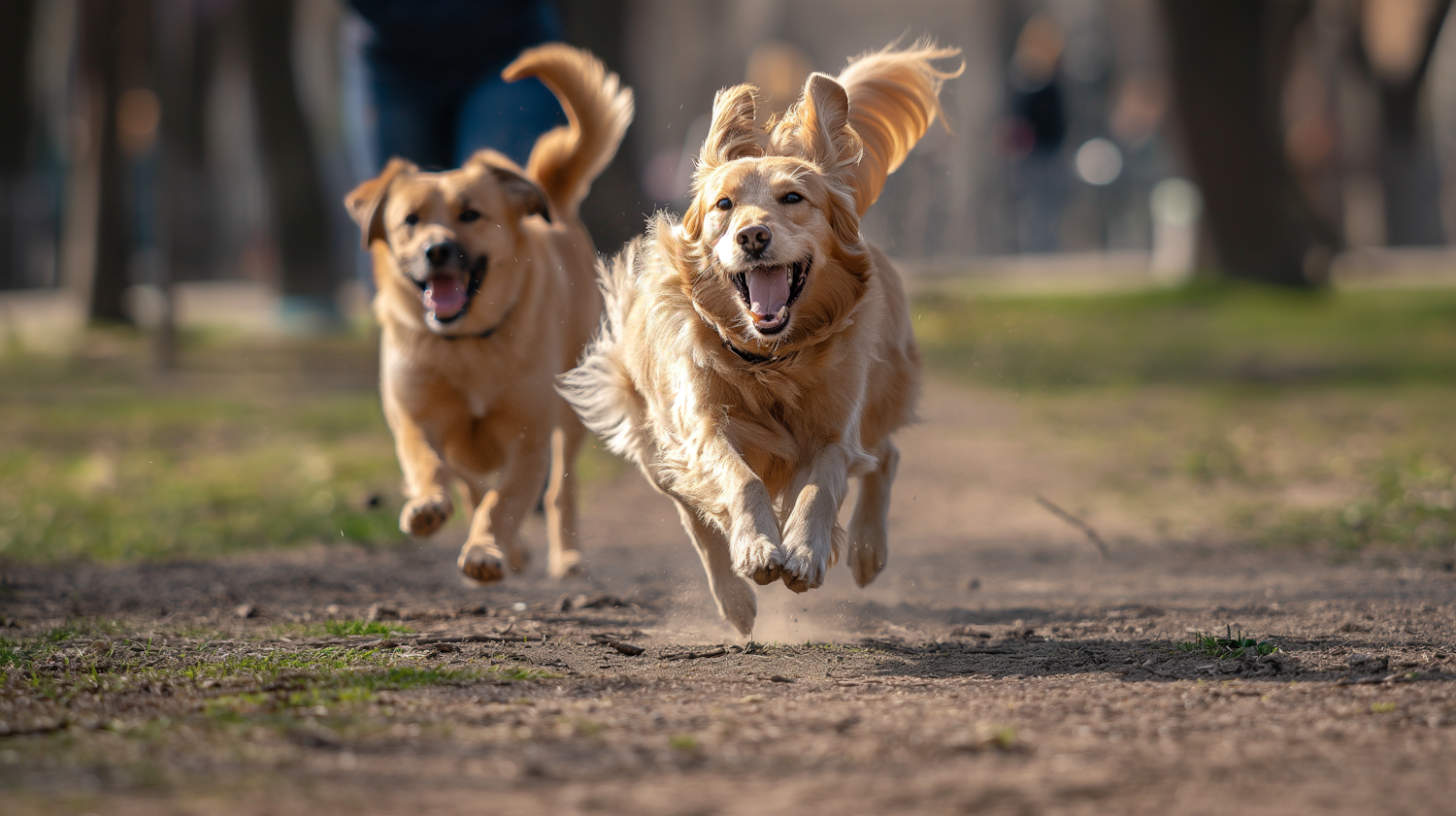 Joyful Dogs in Sprint