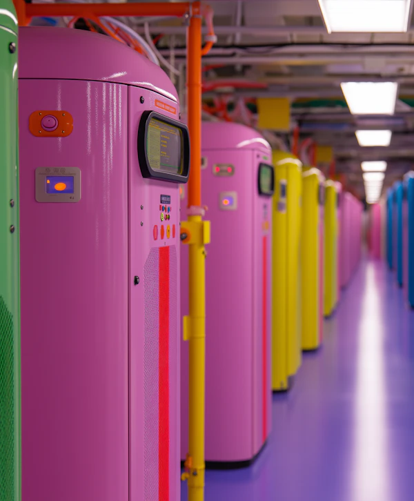 Colorful Data Center Machines